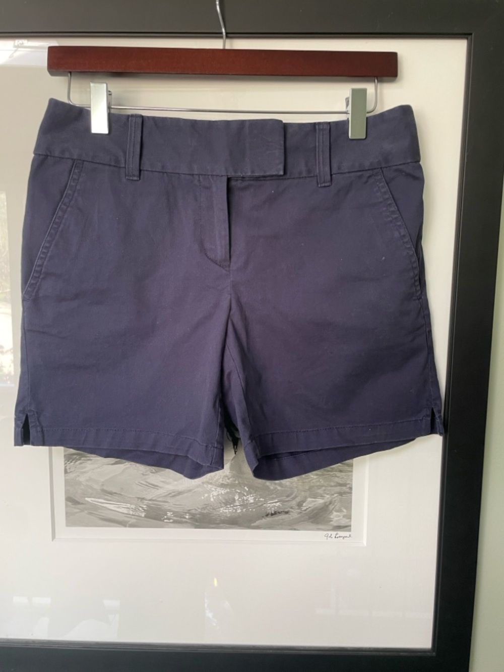 NWOT - Ann Taylor Loft- Classic Women's Navy Cotton Shorts- Sz 0- inseam 6”